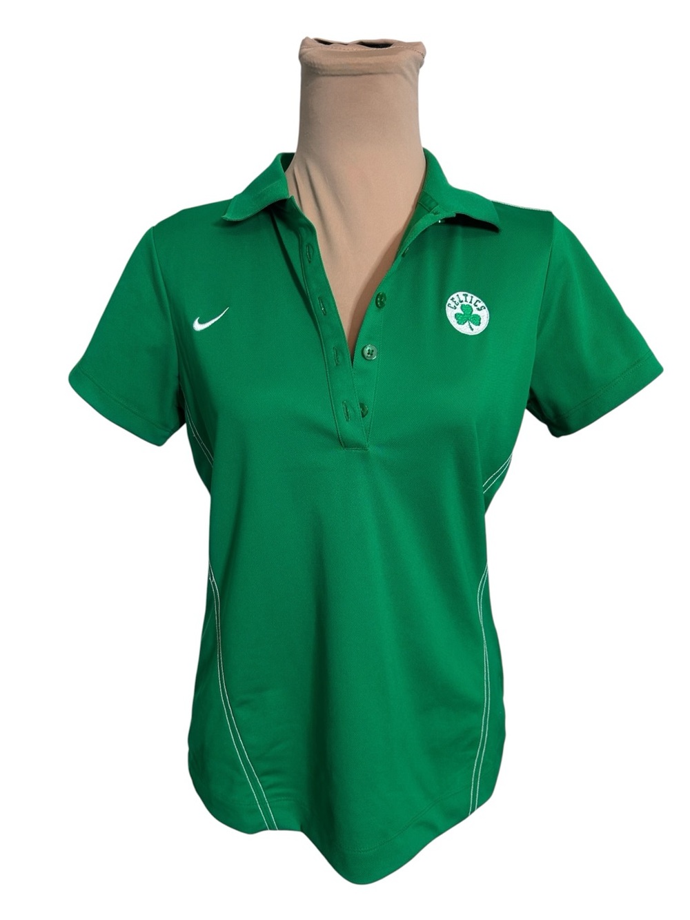 Nike Golf DRI-FIT Boston Celtics Polo - Size S, Green/White